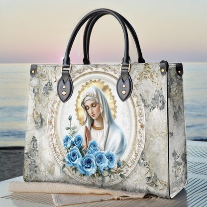 Sac en cuir brillant Dévotion à la rose bleue