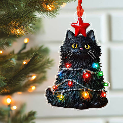 Shineful 2D Acrylic Ornament Feline Christmas