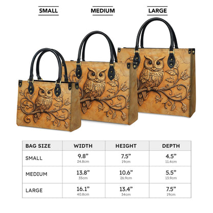 Sac en cuir brillant - Golden Grace Owl