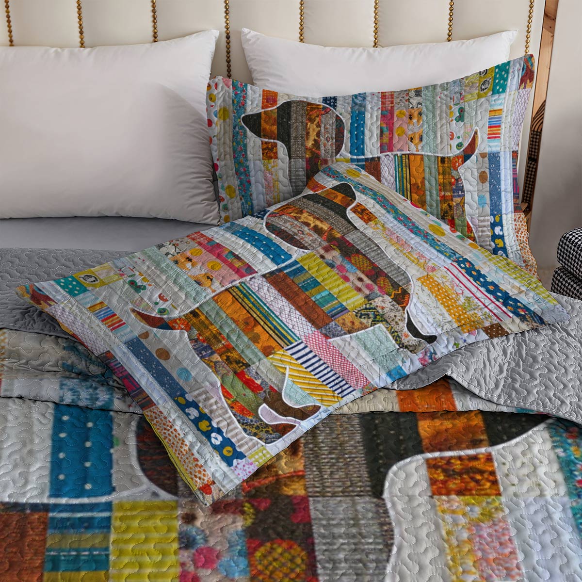 Shineful All Season Quilt 3-Piece Set Proud Dachshund