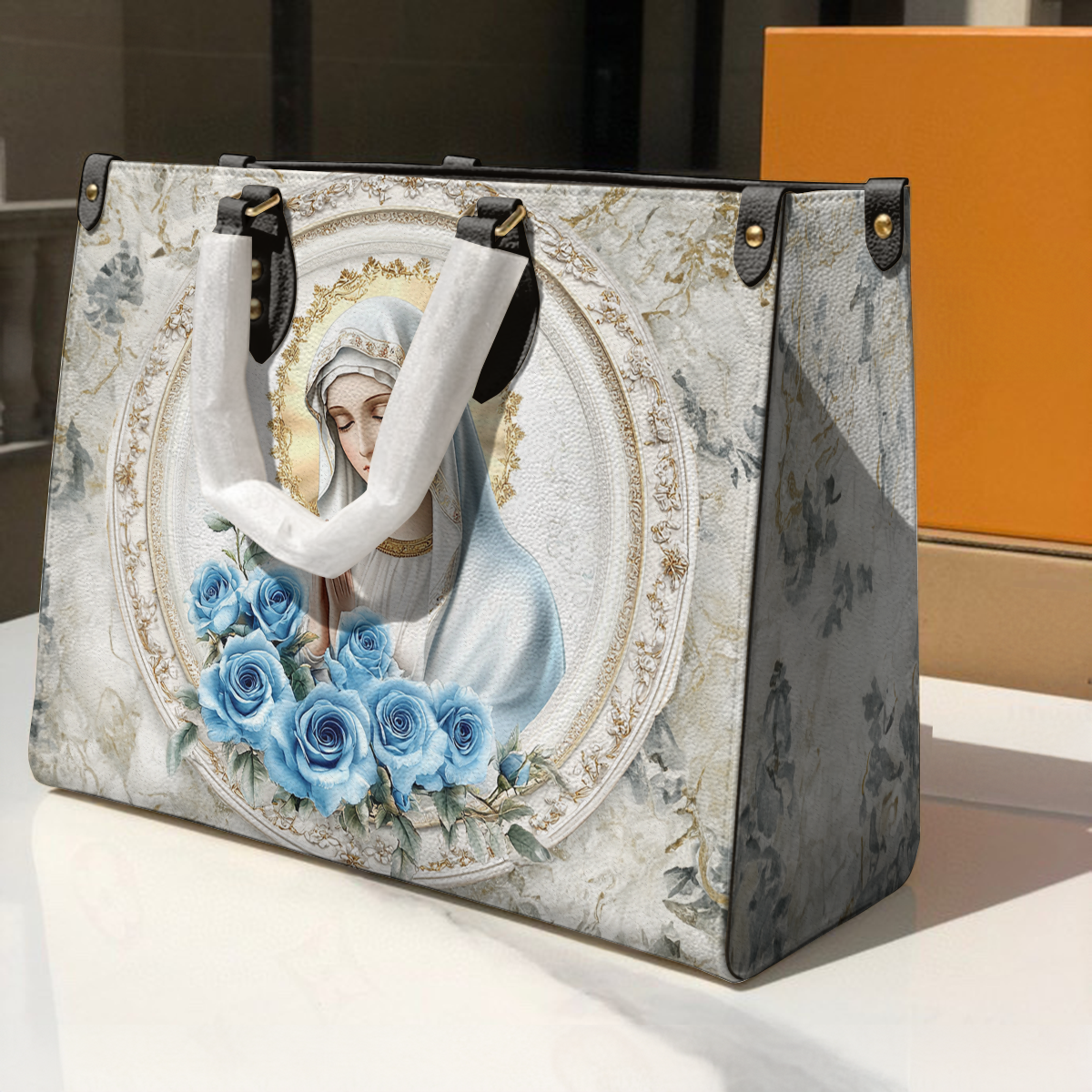 Shineful Leather Bag Blue Rose Devotion