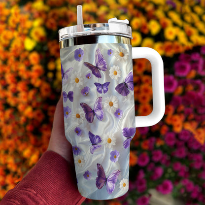 Shineful Glossy Tumbler Butterfly Garden