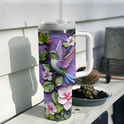 Shineful Glossy Tumbler Blossom Hummingbird