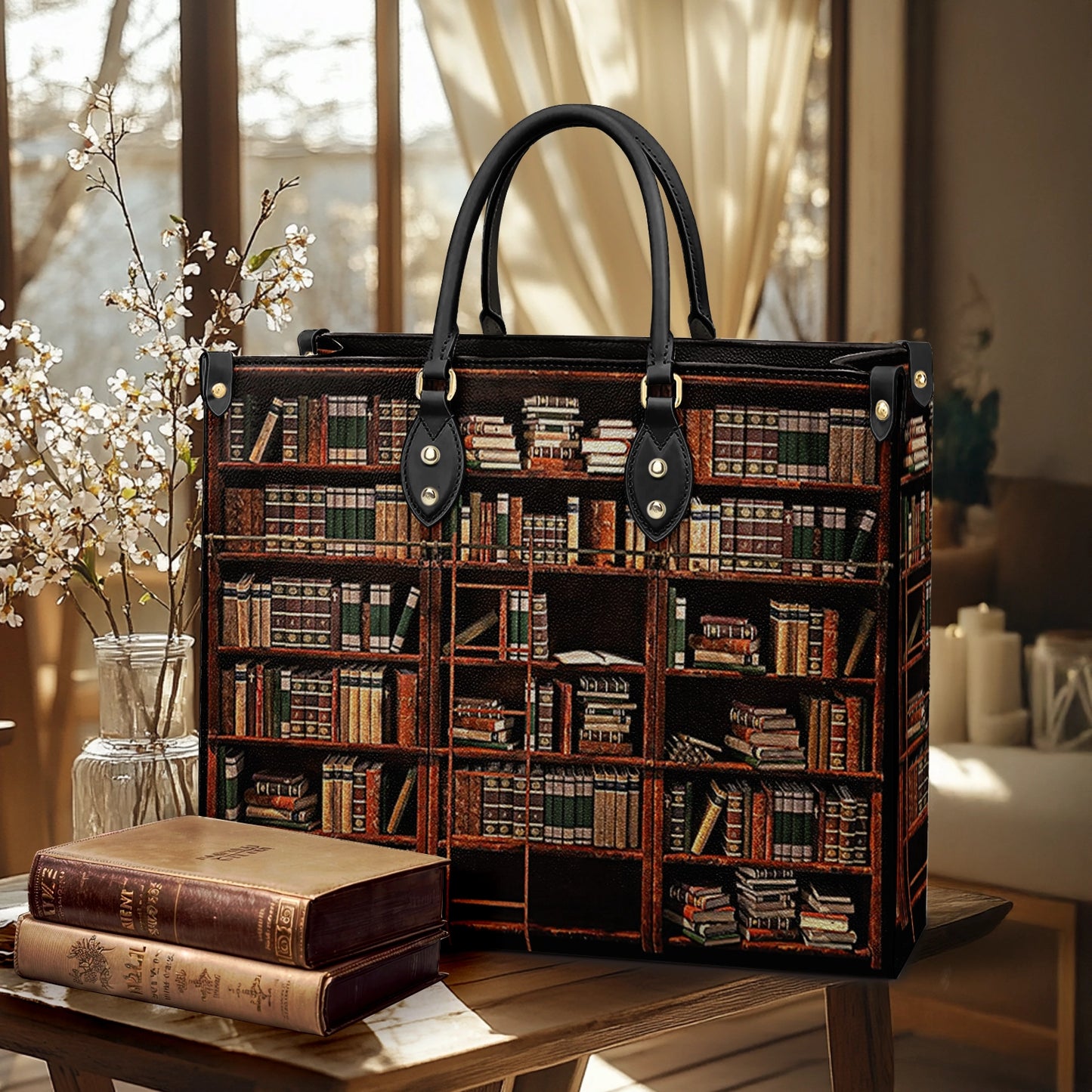 Shineful Leather Bag Reading Leather Bag Shineful Vintage Bookcase