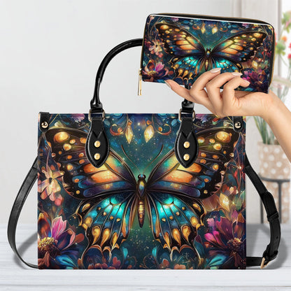 Shineful Leather Bag Butterfly Twilight Glow