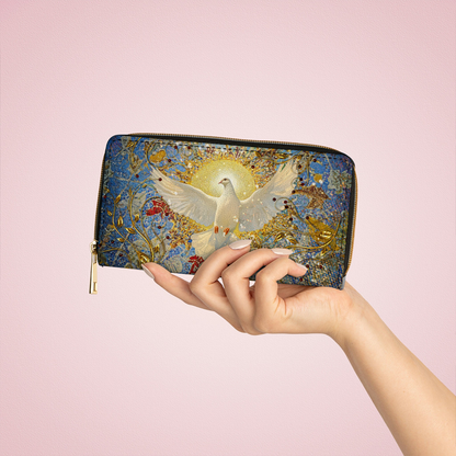 Shineful Leather Clutch Purse With Wristlet Strap Handle Holy Spirit