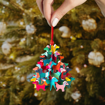 Glänzendes 2D-Acryl-Ornament – ​​Wagging Wonder