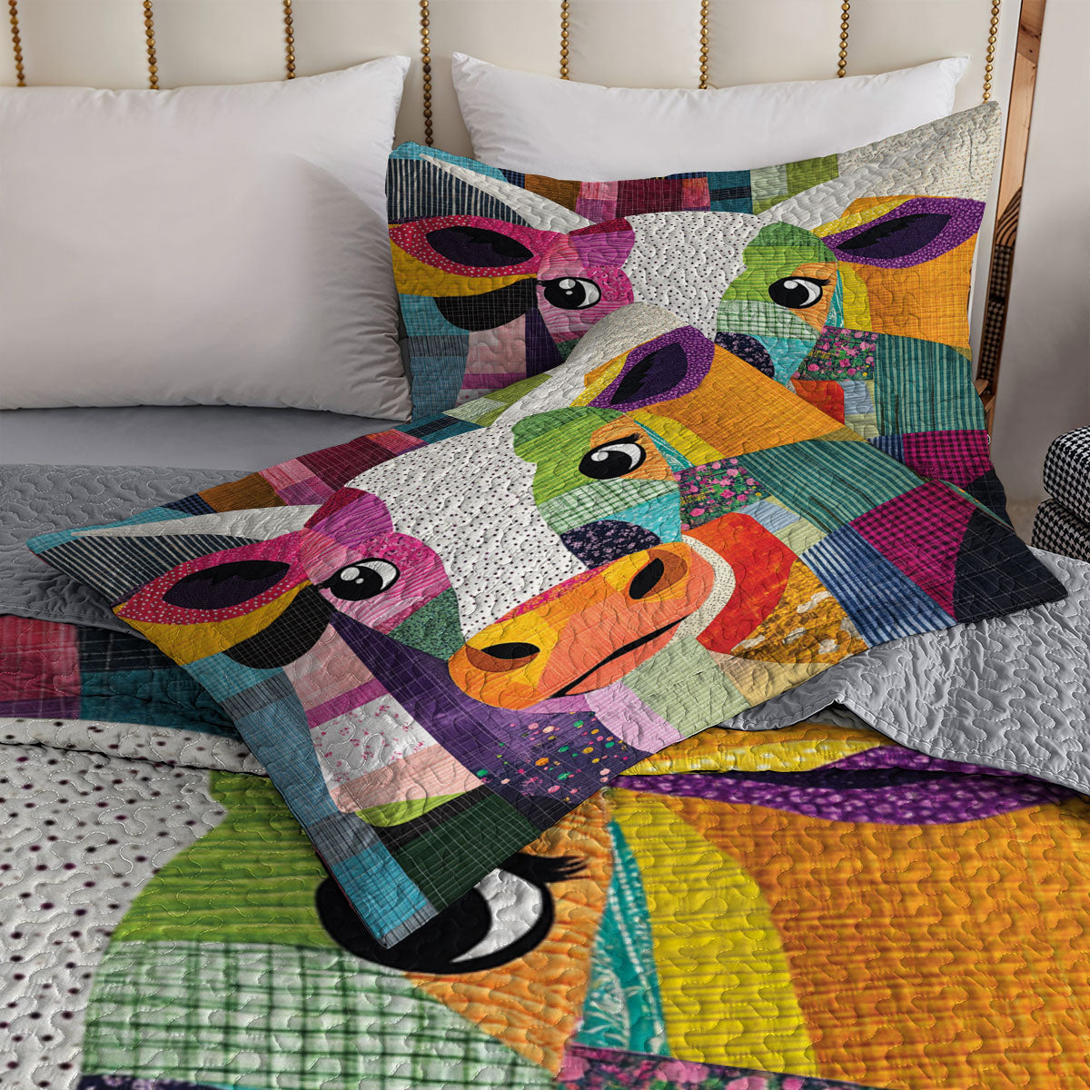 Shineful All Season Quilt 3-Piece Set Moo-velous Dreams