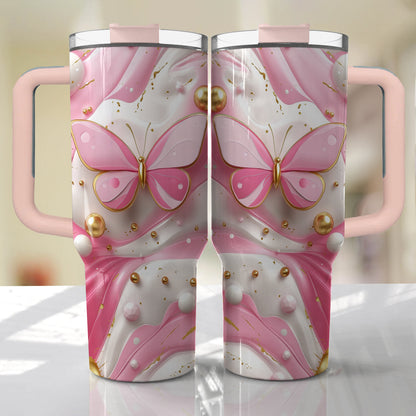 Shineful Tumbler Pink Butterfly