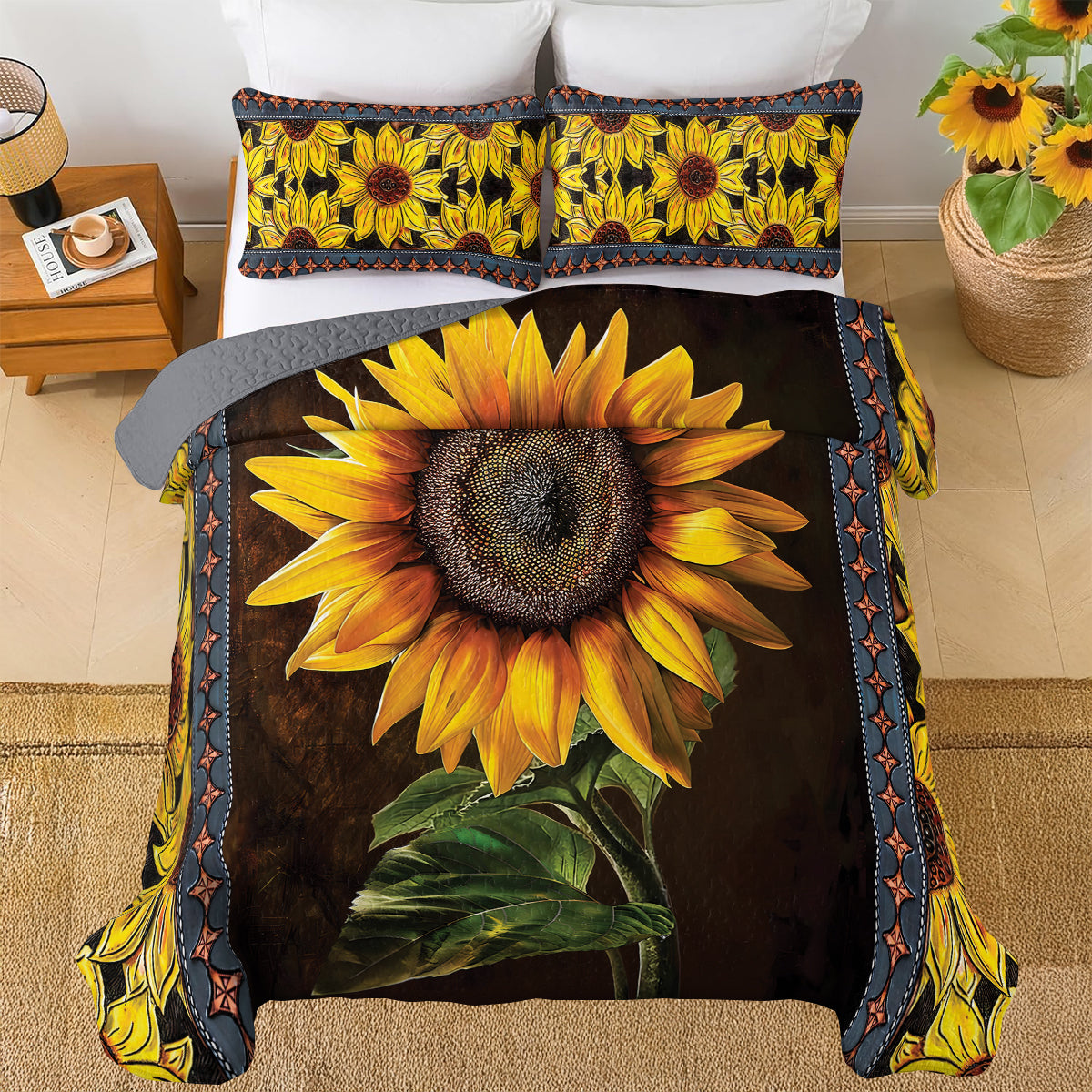 Shineful All Season Quilt 3-Piece Set - Sunflower Faith Hope