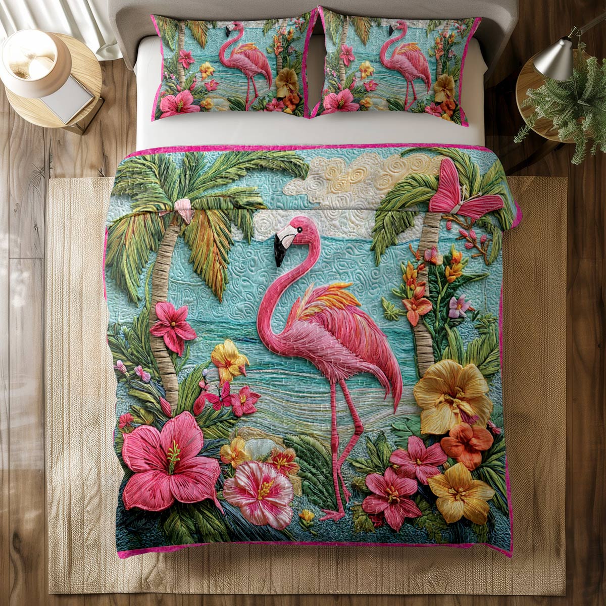 Shineful All Season Quilt 3-Piece Set Tropical Escape