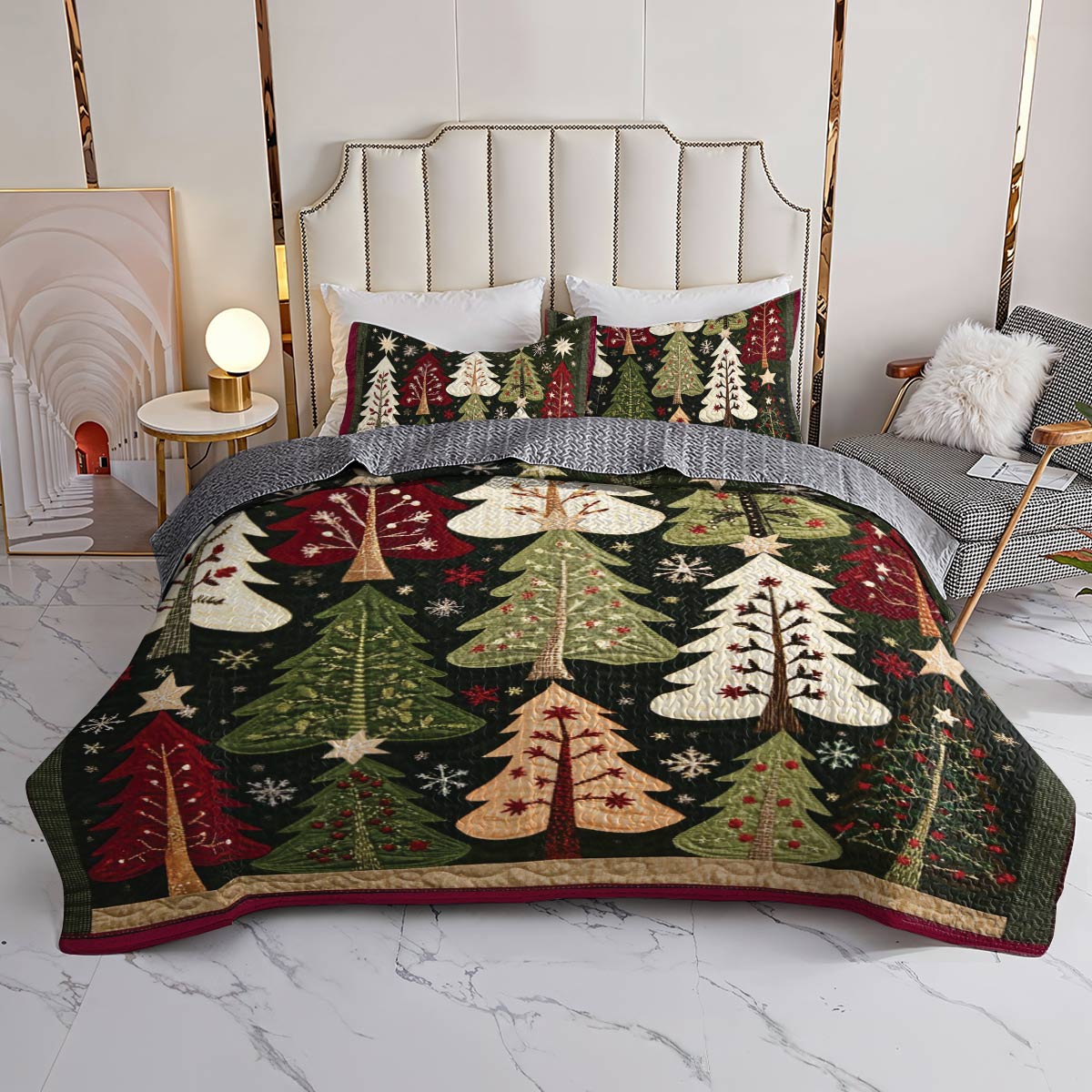 Shineful All Season Quilt 3-Piece Set Winter Woods