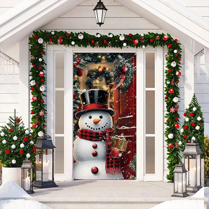 Shineful Door Cover - Snowman’s Christmas Surprise