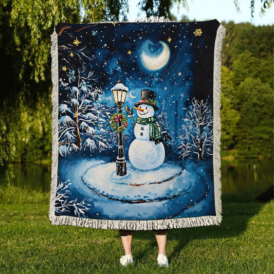 Shineful Woven Tapestry Throw Blanket - Frosty Night