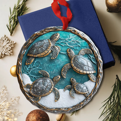 Shineful 2D Acrylic Ornament Family Tide Sea Turtle