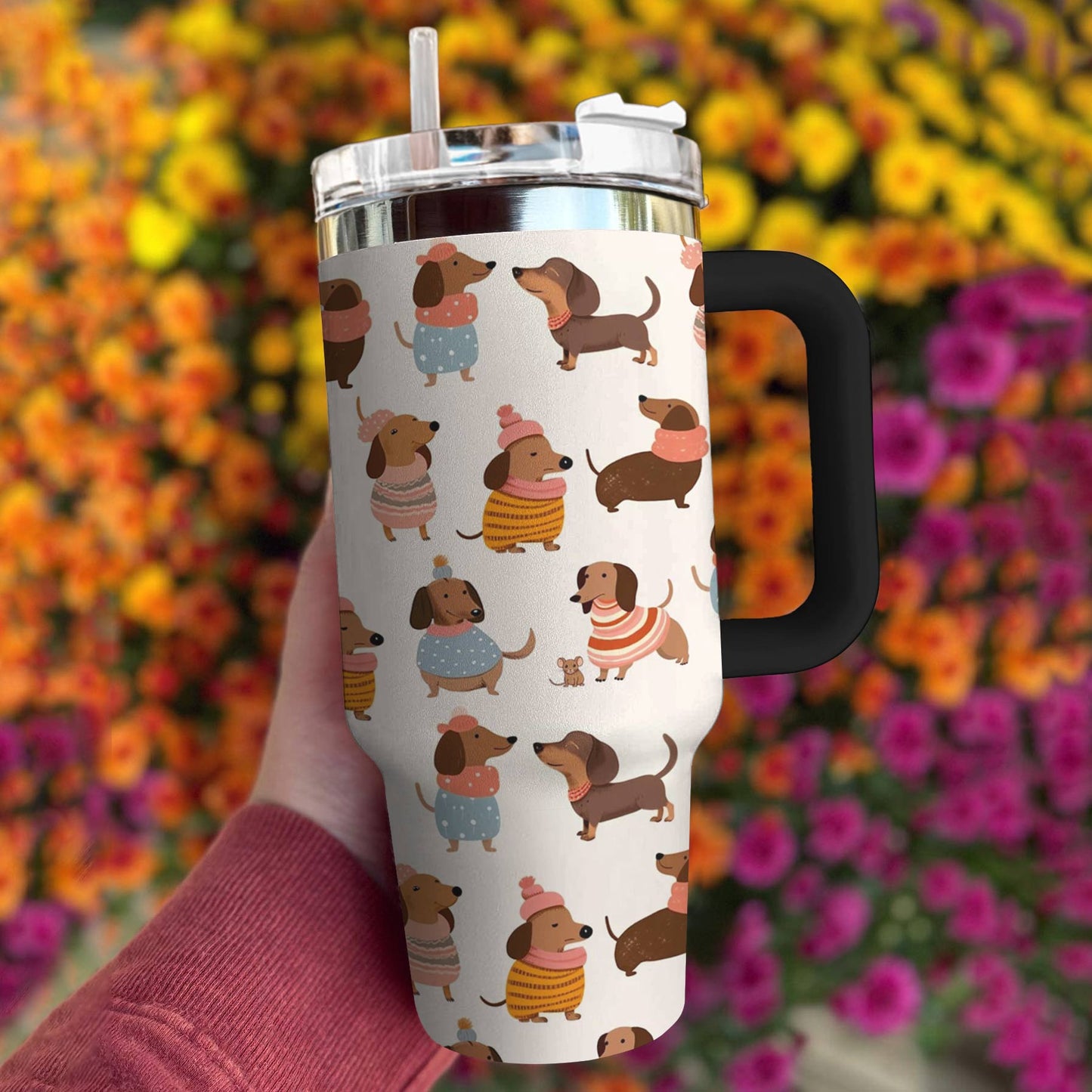 Dachshund Shineful™ Tumbler 40 Oz Sweetly Tl10 Black 40Oz