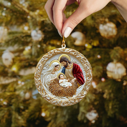 Shineful 2D Acrylic Ornament - Sacred Manger Scene