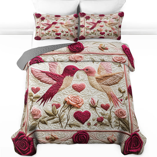 Shineful All Season Quilt 3-Piece Set Wings of Romance