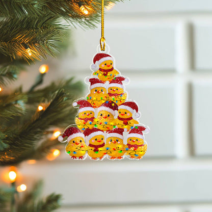 Shineful 2D Acrylic Ornament Christmas Baby Chicken