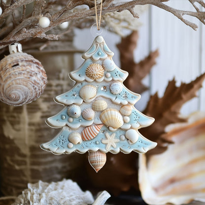 Shineful 2D Acrylic Ornament - Seashell Christmas Tree