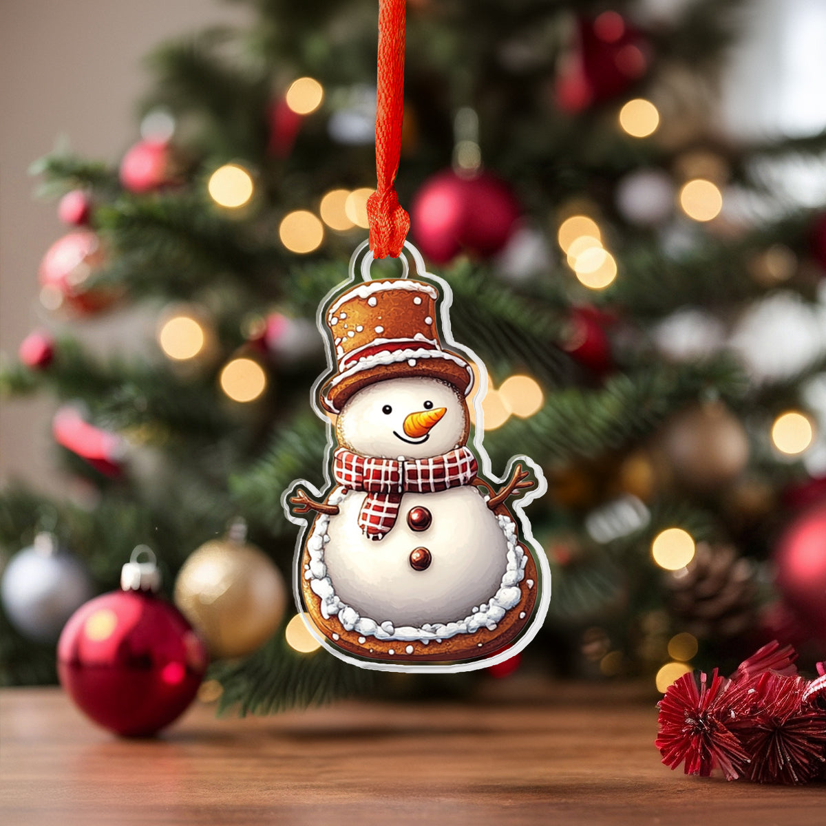 Shineful 2D Acrylic Ornament Christmas Element Gingerbread