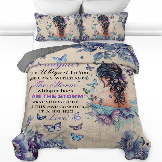 Shineful All Season Quilt 3-Piece Set Storm Whisper