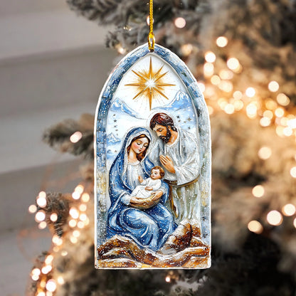 Shineful 2D Acrylic Ornament Beautiful Holy Night Nativity