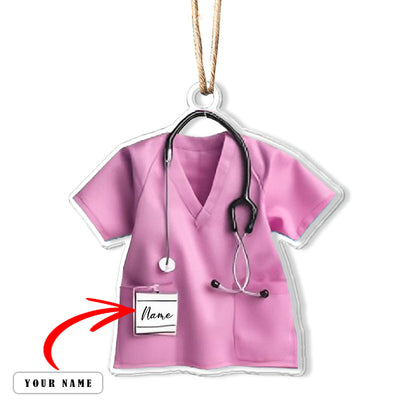 Shineful Personalized 2D Acrylic Ornament - Personalized Nurse Scrubs