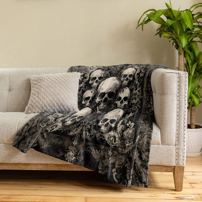 Shineful Fleece Blanket Gothic Skull Majesty