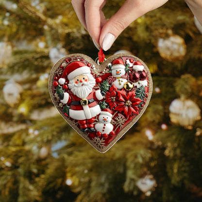 Shineful 2D Acrylic Ornament Festive Christmas Heart