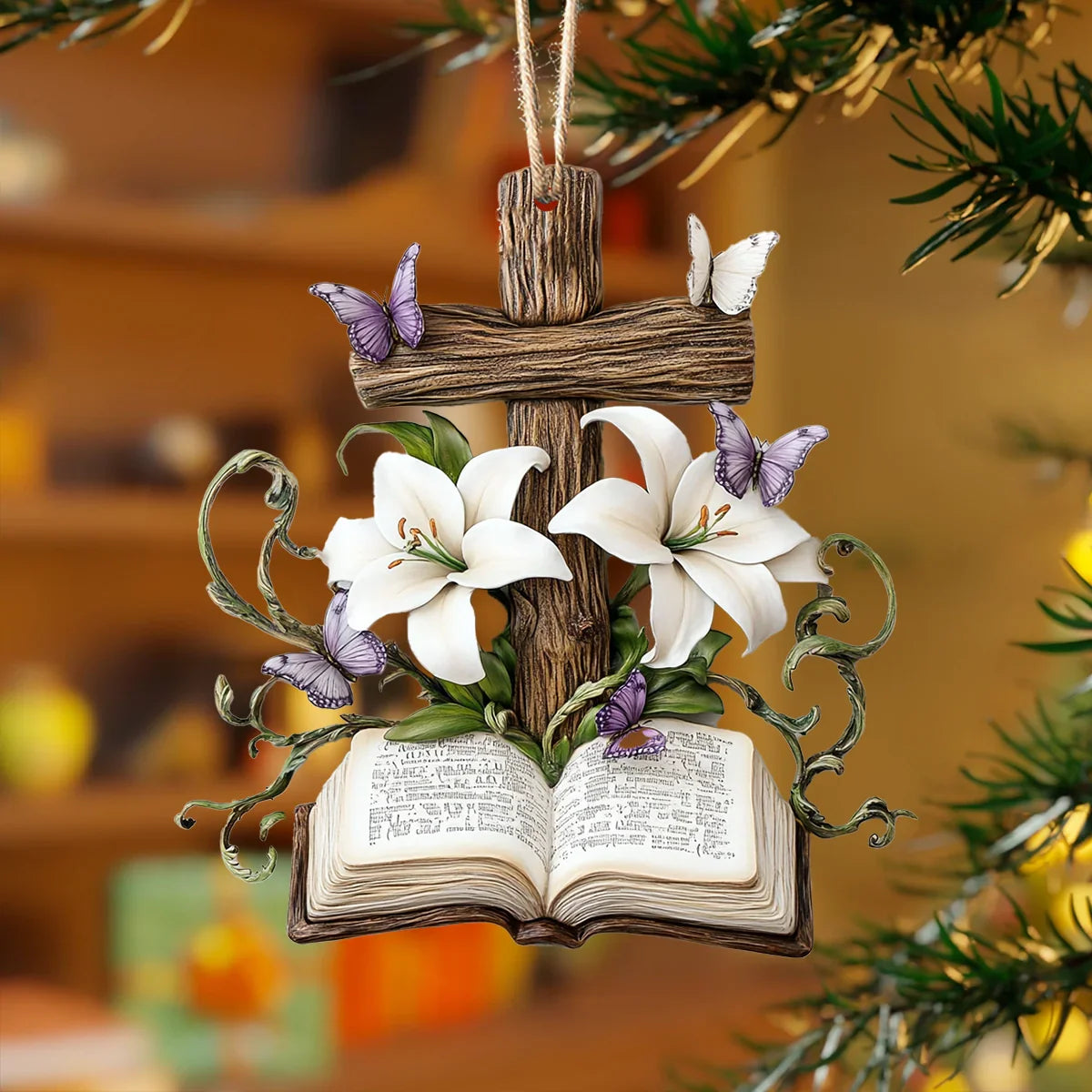 Shineful 2D Acrylic Ornament Faith & Pages