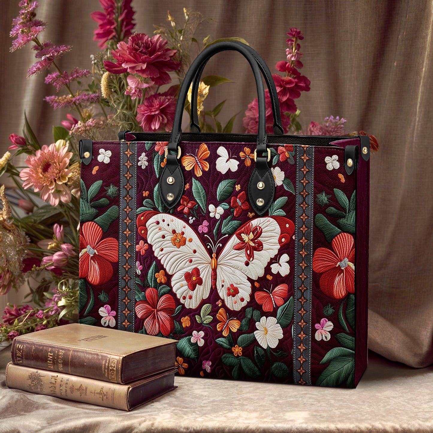 Shineful Leather Bag Botanical Flight