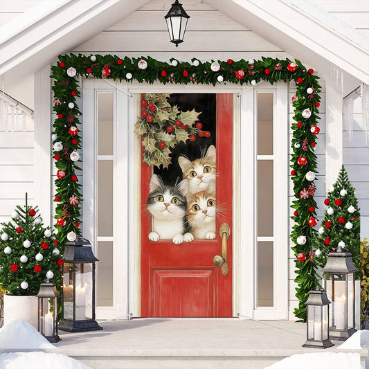 Shineful Door Cover Cute Kittens