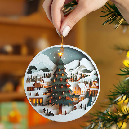 Shineful 2D Acrylic Ornament Holiday City