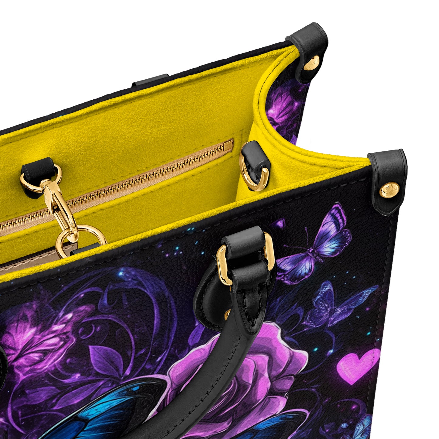 Sac en cuir brillant Enchanted Midnight Bloom