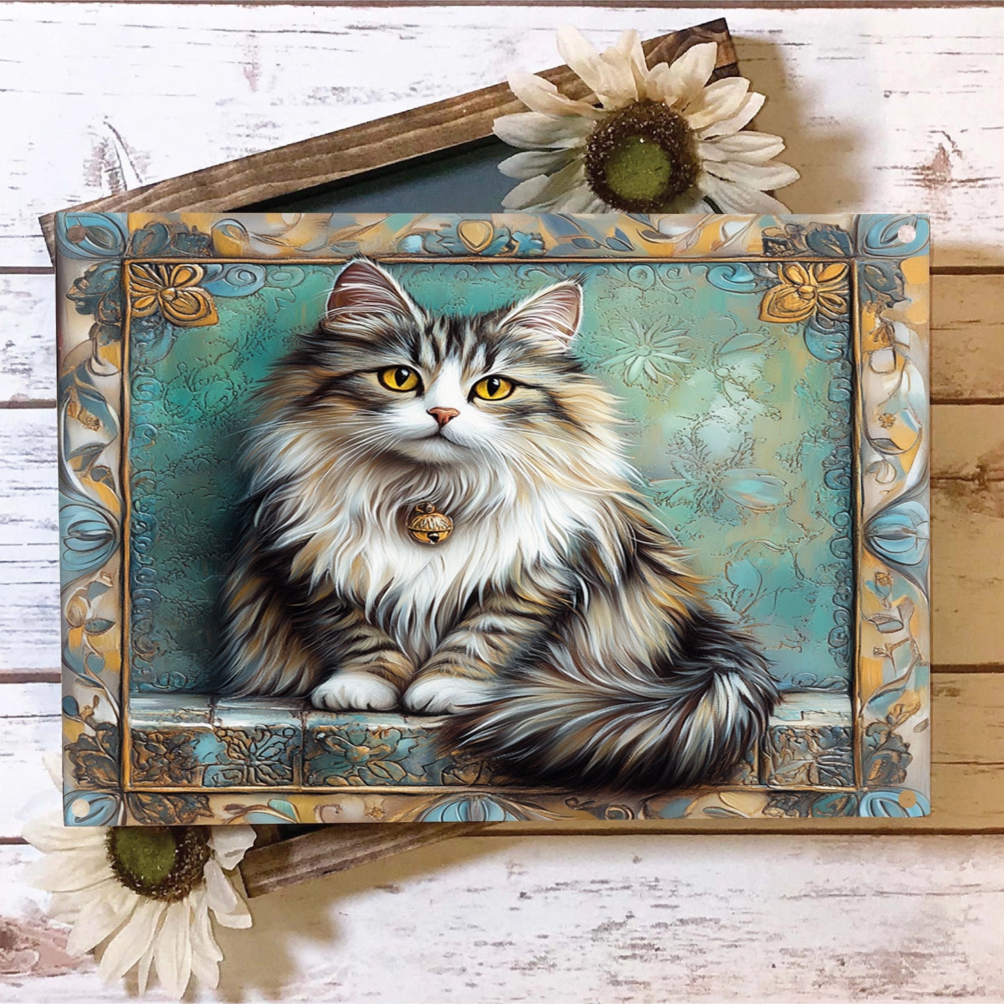 Shineful 2D Metal Sign Majestic Paws Cat