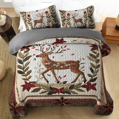 Shineful All Season Quilt 3-Piece Set - Vintage Christmas Voyage