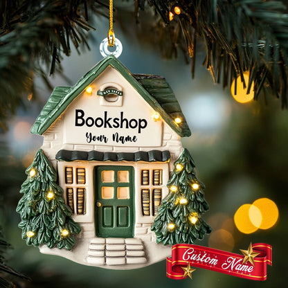 Shineful 2D Acrylic Ornament Personalized Bookstore