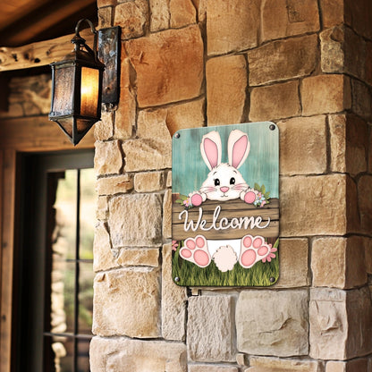 Shineful 2D Metal Sign Hoppy Easter