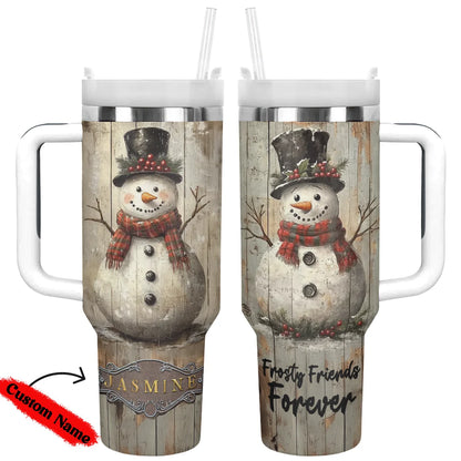 Shineful Tumbler Personalized Frosty Friends Forever Christmas