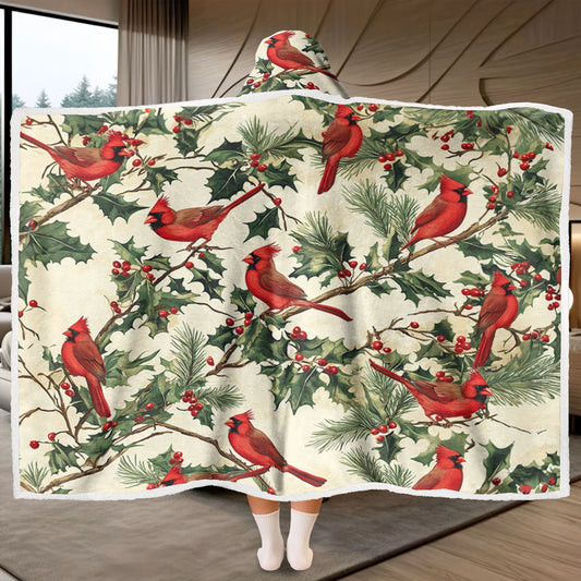 Shineful Wearable Hooded Blanket - Cardinal Bliss