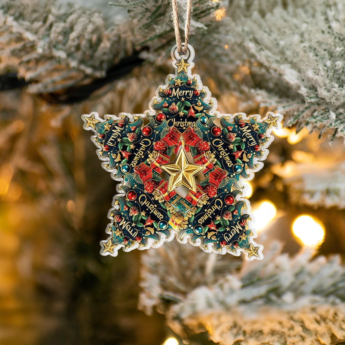 Shineful Acrylic Ornament Festive Star Of Joy