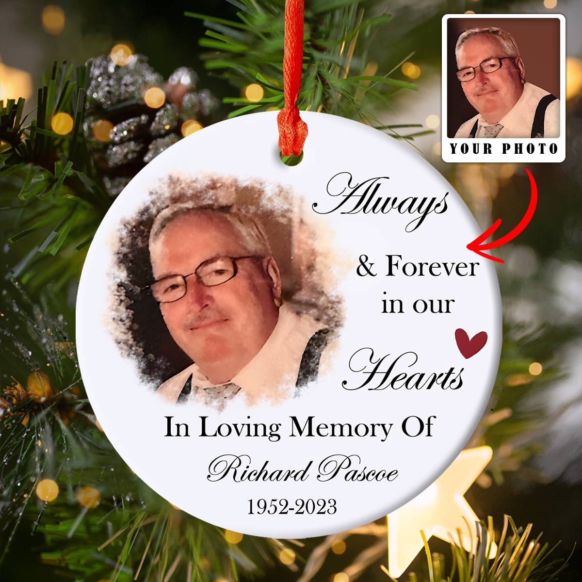 Shineful Acrylic Ornament Custom Photo Pack Discount Memorial