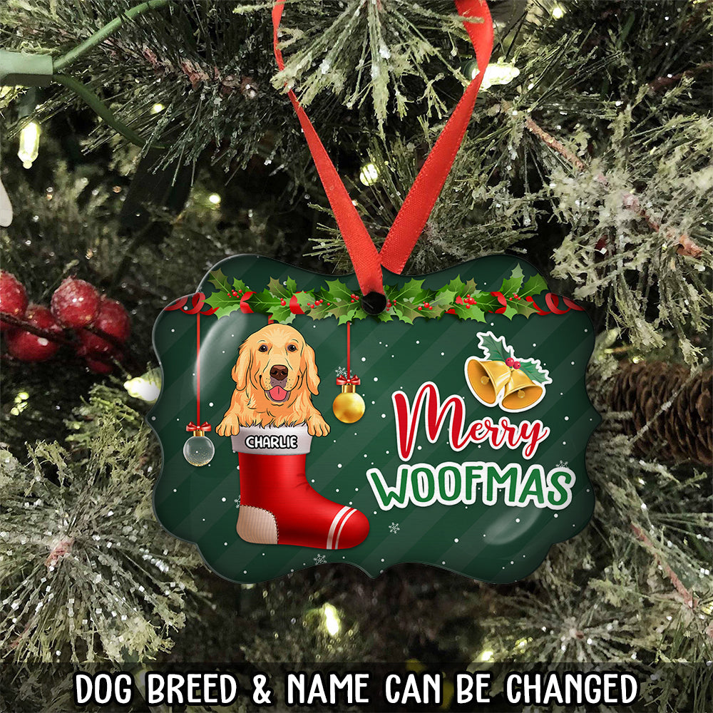 Merry Woofmas - Shinefulgift® Perzonalized Aluminium Ornament