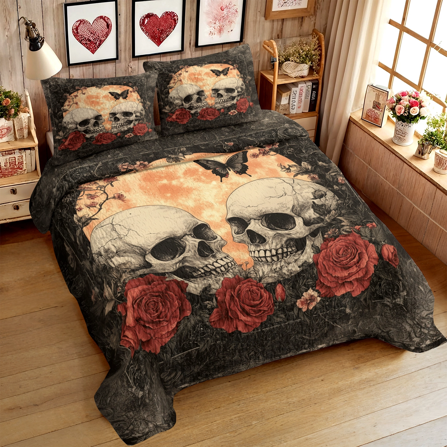 Shineful All Season Quilt 3-teiliges Set - Eternal Love Gothic 