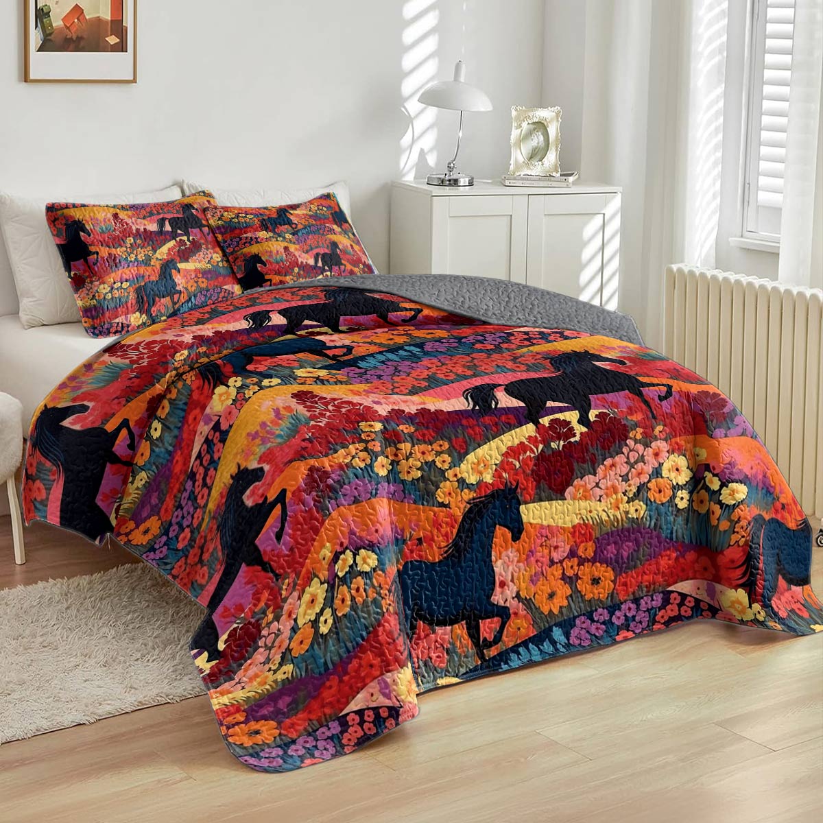 Shineful All Season Quilt 3-Piece Set Equestrian Dreams