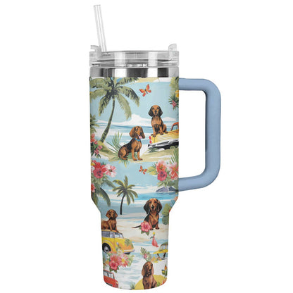 Shineful Tumbler Erstaunliche Dackel am Strand