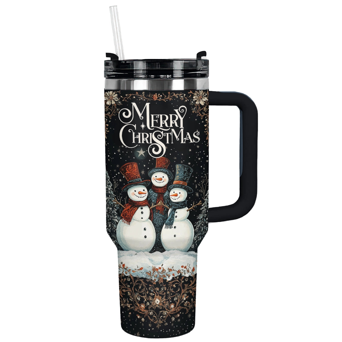 Shineful Tumbler Vibrant Christmas Night Of Snowmen