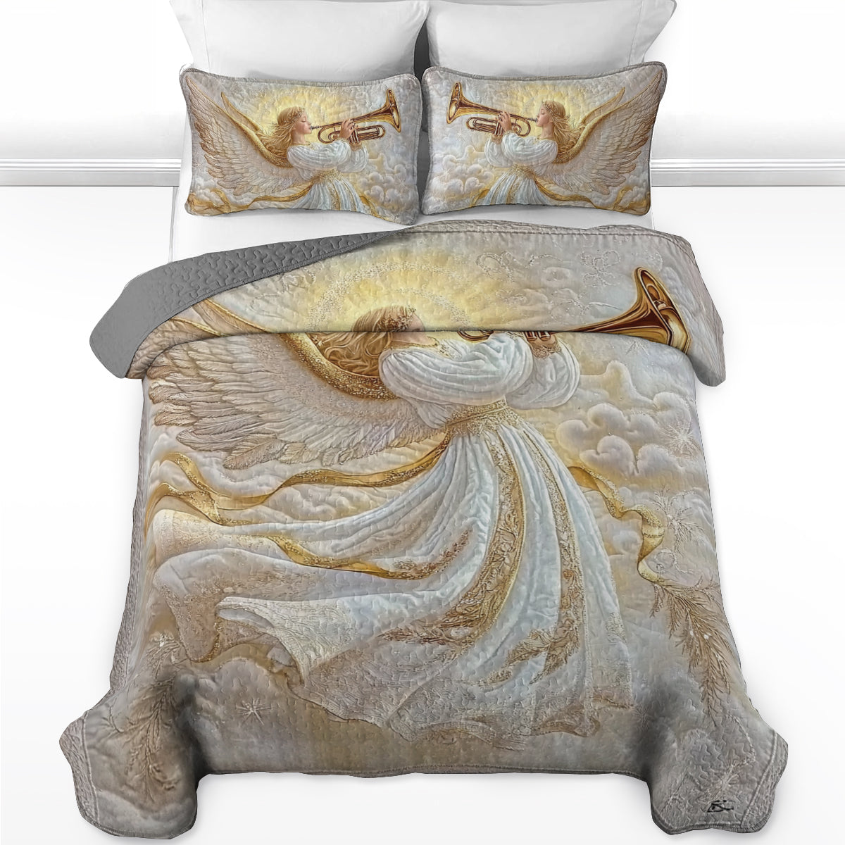 Shineful All Season Quilt 3-Piece Set - Heavenly Trumpet