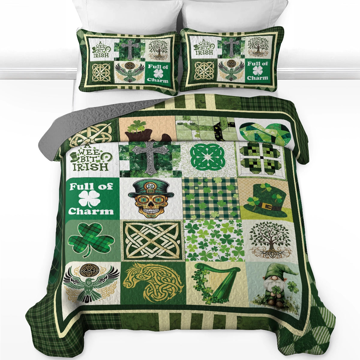 Shineful All Season Quilt 3-Piece Set Celtic Symbolic Heritage